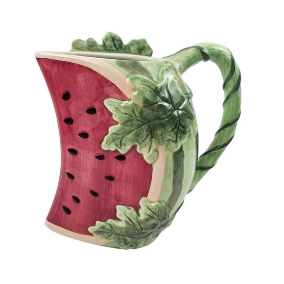 Valerie Cumberland Watermelon Pitcher Hand Painted Fruit Kitchen Decor Summer - Picture 7 of 11